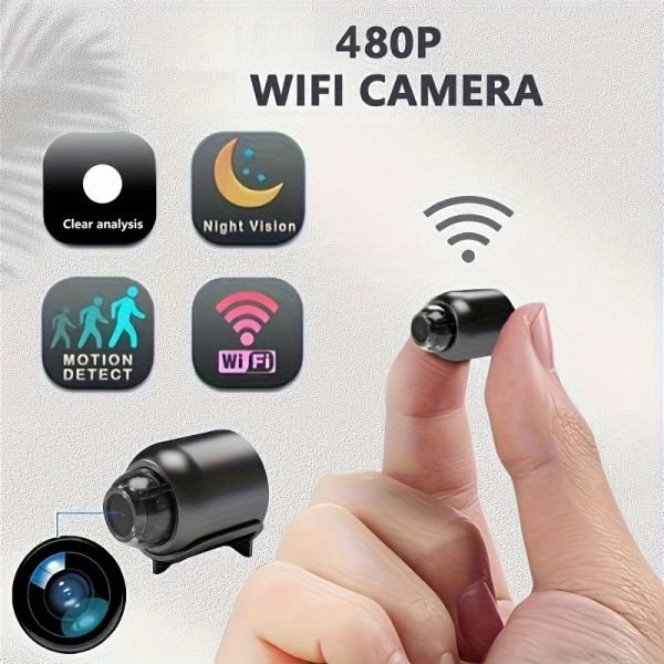WiFi Surveillance Camera 2.4G Monitor Night Vision Motion Detection Camera Family Security Camera Monitoring Wide-angle Detection IP Camera (not Including SD Card) Without Battery, Christmas、Halloween、Thanksgiving Day Gift