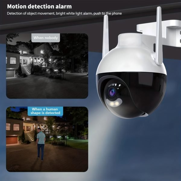 1pc Wireless Security WIFI Camera Indoor Outdoors, Mini 360° PTZ Panoramic IP Camera, Full HD 1080P Smart Home Camera, 2.4GHz,Baby, Pet MonitorTwo Way Audio, Waterproof Motion Detection Alarm Push,works With Phone Computer Ipad,Remote