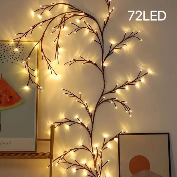 1pc USB/96LEDS/72LEDS, Branch Light, White Birch Tree Light, Rattan Tree Christmas Decorative Light, Small Night Light, Indoor Warm Atmosphere Decorative Light For Garden Decor Home Decor Living Room, For Camping, Party, festival, Perfect Gift For Birthda