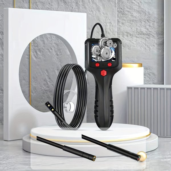 Industrial Endoscopic Camera Light, 1080P HD endoscopic camera, 5.5mm thin Snake camera 2.4 "screen, flexible semi-rigid cable sewers, drains, pipes, Industrial equipment inspection/repair/analysis