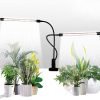 Grow Healthy Indoor Plants With 50W 84 LED Dual Head Clip Plant Lights - 4/8/12H Timer & 5 Dimmable Levels
