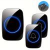 Wireless Doorbell Waterproof Outdoor Smart Home Door Bell Welcome Melodies Chime Kit LED Flash Security Alarm For House