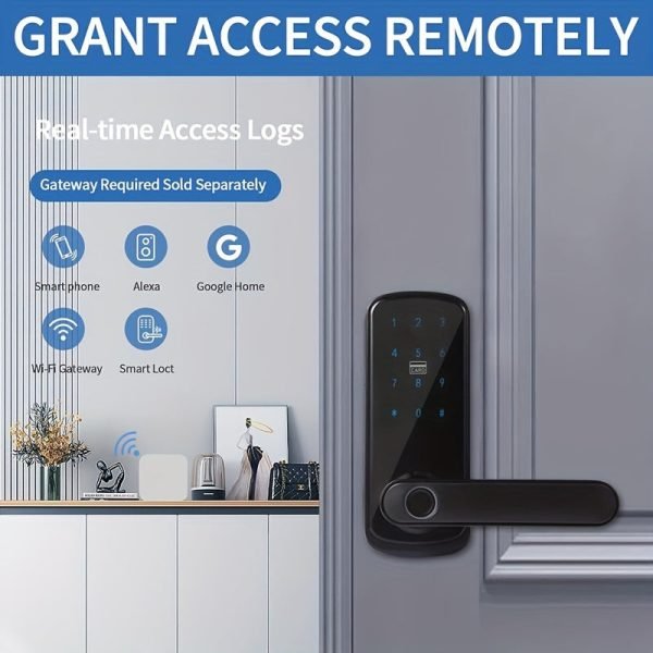 Keyless Entry Door Lock, Keypad Door Lock, Keyless Door Lock, Fingerprint Door Lock, Biometric Door Lock, Keypad Entry Door Lock, Passcode Code Door Lock, Digital Smart Door Lock (Smart Lock-Battery not included)