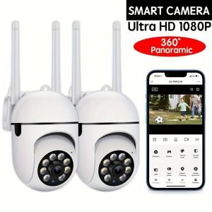 ffb45b62-aa2b-4731-8ba8-32dadf5ee857-1 Camera and Color Night Vision Wireless 1080p HD Indoor/Outdoor Camera Bidirectional Audio Wireless Safety Camera Pan/Tilt/Zoom Wi Fi Smart Home Safety Camera and Pet Movement Tracking Color Night Vision Bidirectional Audio