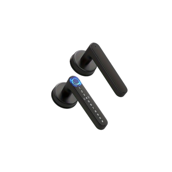 Smart Fingerprint Door Lock Waterproof Door Lock Fingerprint/Code/Key Card/Key 4-1 Unlock Way Gift For Birthday/Easter/President's Day (AA Battery Included)